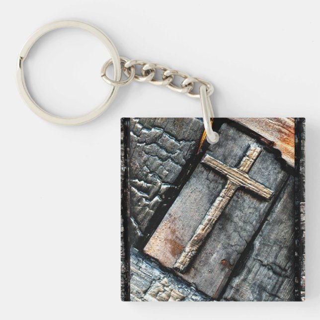 Cross of Protection & Path of Life Key Ring (Front)