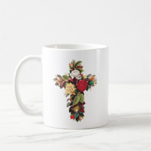 Cross of Roses Coffee Mug