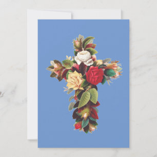 Cross of Roses The Rosicrucian Rose Cross Symbol Invitation