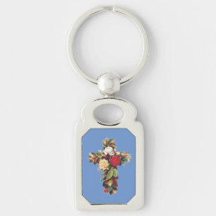 Cross of Roses The Rosicrucian Rose Cross Symbol Key Ring