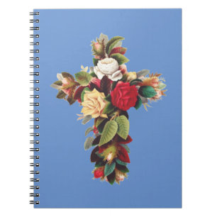 Cross of Roses The Rosicrucian Rose Cross Symbol Notebook