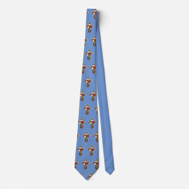Cross of Roses The Rosicrucian Rose Cross Symbol Tie (Front)