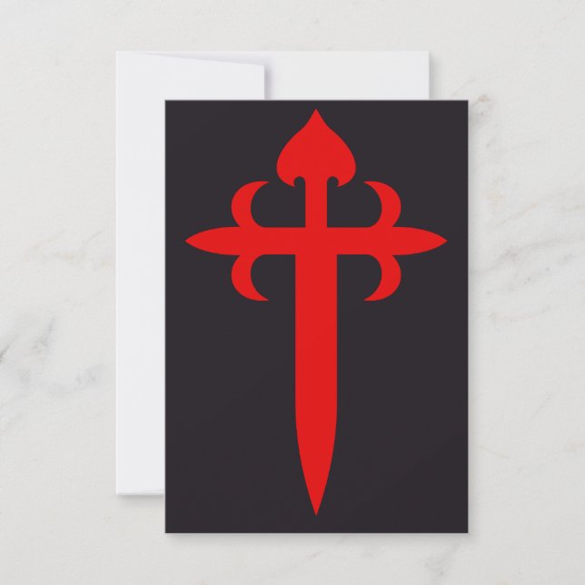 Cross of Saint James Holy Card (Front)