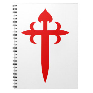 Cross of Saint James The Red Sword‑Shaped Emblem Notebook