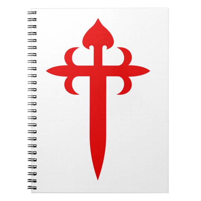 Cross of Saint James The Red Sword‑Shaped Emblem Notebook (Front)
