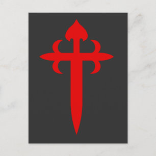Cross of Saint James The Red Sword‑Shaped Emblem Postcard