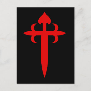 Cross of Saint James The Red Sword‑Shaped Emblem Postcard