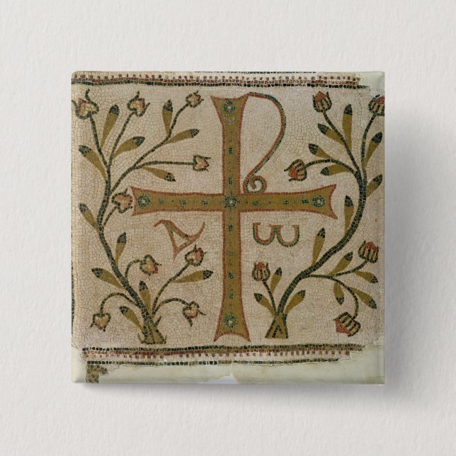 Cross of Sbeitla, from Basilica of Henchir Ali 15 Cm Square Badge (Front)