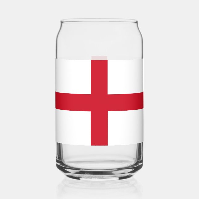 Cross of St George ~ Flag of England Can Glass (Front)