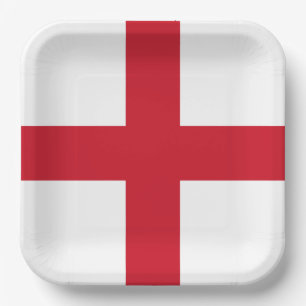Cross of St George ~ Flag of England Paper Plate