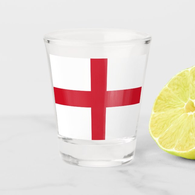 Cross of St George ~ Flag of England  Shot Glass (Front)