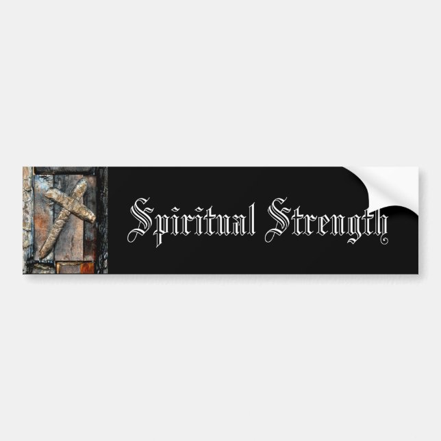 Cross of Strength Bumper Sticker (Front)