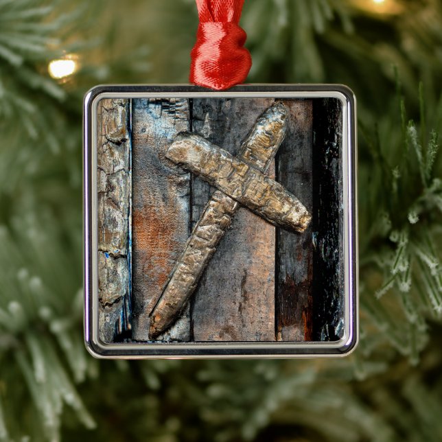 Cross of Strength Metal Tree Decoration (Tree)