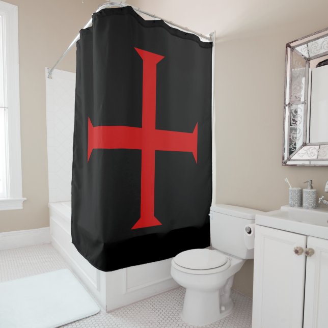 Cross of the Knights Templar Shower Curtain (In Situ)