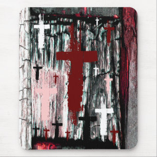 Cross of The Tormented Mouse Mat