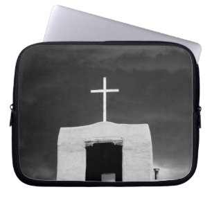 Cross on oldest church, San Miguel, Santa Fe, Laptop Sleeve