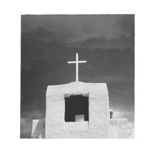 Cross on oldest church, San Miguel, Santa Fe, Notepad