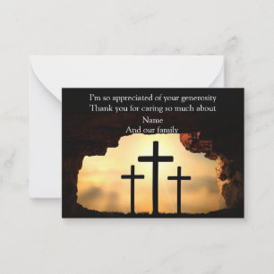 Cross On The Rock Thank You Cards
