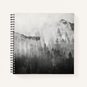 Cross on Top of Foggy Mountains Notebook
