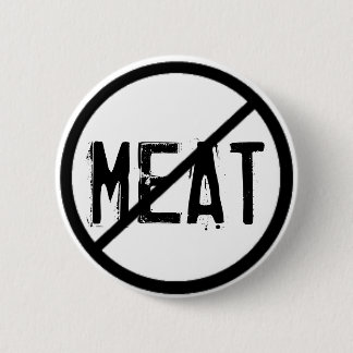 Cross Out Meat 6 Cm Round Badge