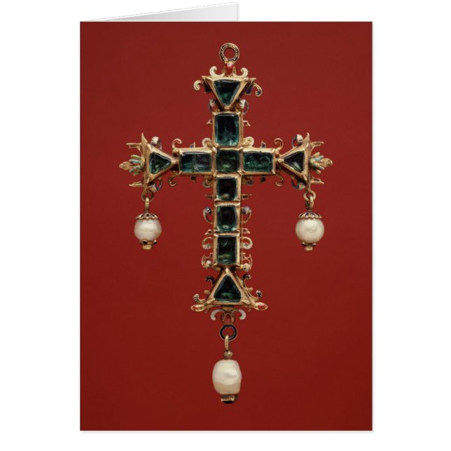 Cross Pendant with Emeralds (Front)