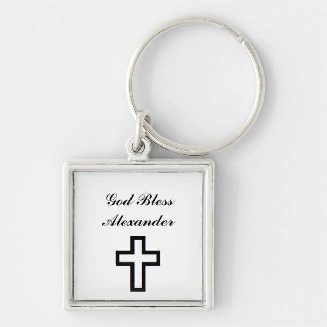 "Cross" Personalised Keychain (Front)
