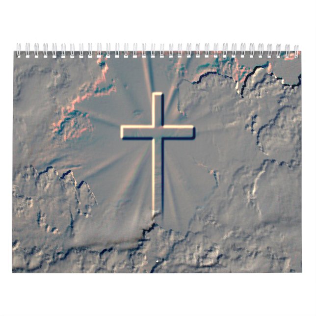 CROSS POPPING OUT FROM ROCK CALENDAR (Cover)