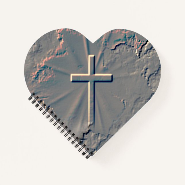 CROSS POPPING OUT FROM ROCK NOTEBOOK (Front)