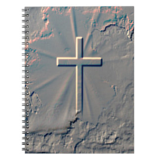 CROSS POPPING OUT FROM ROCK NOTEBOOK