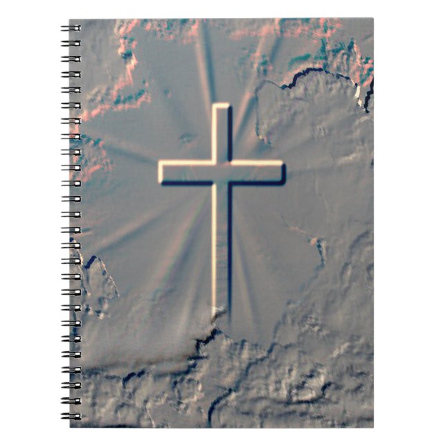 CROSS POPPING OUT FROM ROCK NOTEBOOK (Front)
