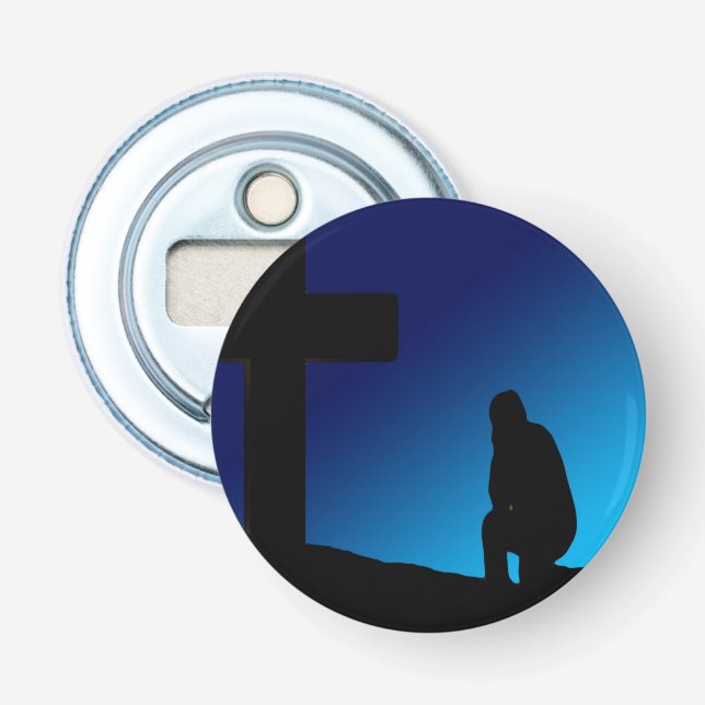 Cross Prayer Banner Bottle Opener (Front)