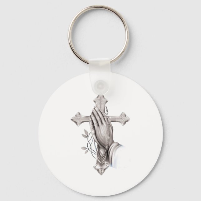 Cross Praying Key Ring (Front)