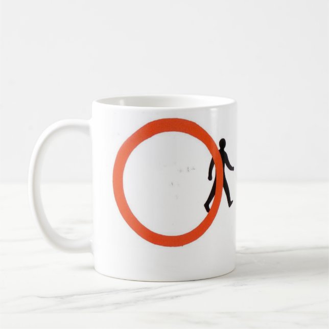 Cross Prohibition Coffee Mug (Left)