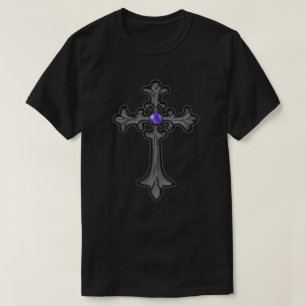 Cross Purple Gemstone T-Shirt