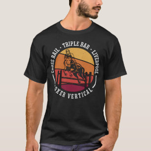 Cross Rail Triple Bar Retro Loves Horse Riding Sho T-Shirt