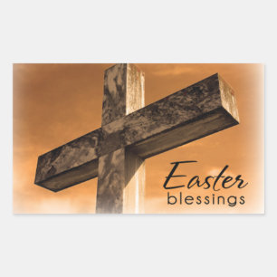 Cross Rectangular Sticker