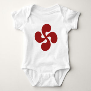 Cross Red Basque Lauburu Baby Bodysuit