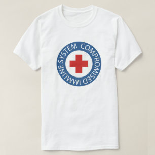 Cross Red Blue Compromised Immune System T-Shirt
