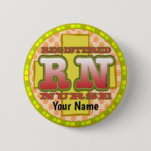 Cross RN Nurse 6 Cm Round Badge