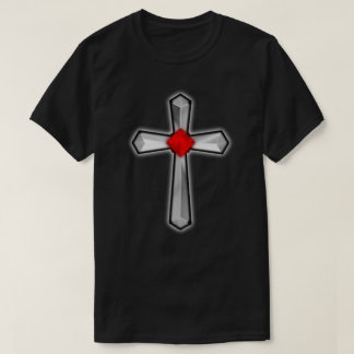 Cross Ruby Red Gemstone T-Shirt