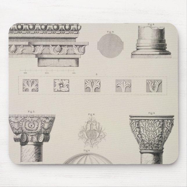 Cross section and architectural details of Kutciuk Mouse Mat (Front)