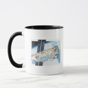 Cross section of solar powered space station mug