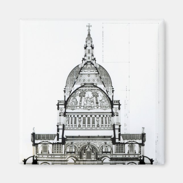 Cross section of St. Paul's Cathedral Magnet (Front)