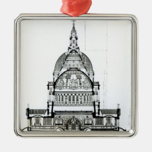 Cross section of St. Paul's Cathedral Metal Tree Decoration