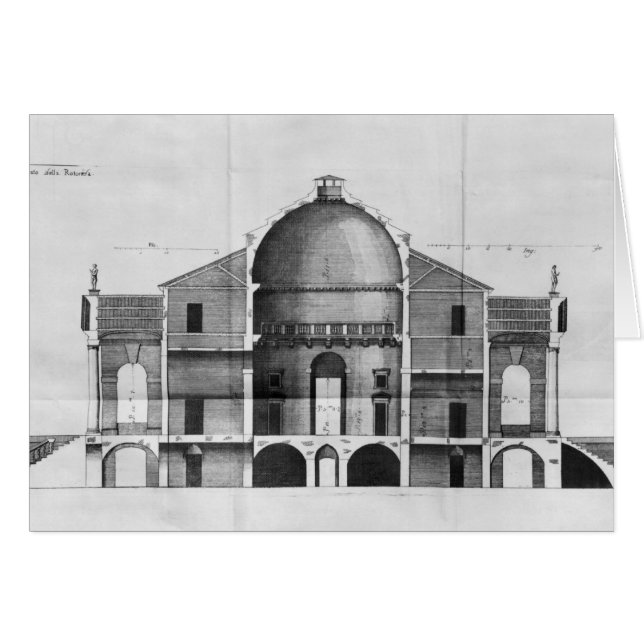 Cross-section of the Villa Rotonda near (Front Horizontal)