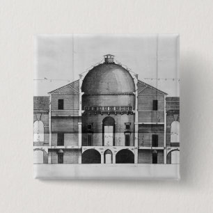 Cross-section of the Villa Rotonda near 15 Cm Square Badge