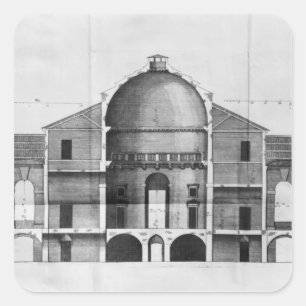 Cross-section of the Villa Rotonda near Square Sticker