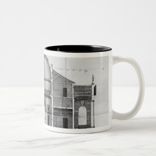 Cross-section of the Villa Rotonda near Two-Tone Coffee Mug (Right)