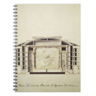 Cross section view of a theatre on the Grand Canal Notebook