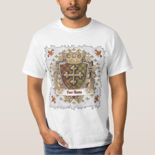 Cross  Shield Family Crest Surname  t-shirt 